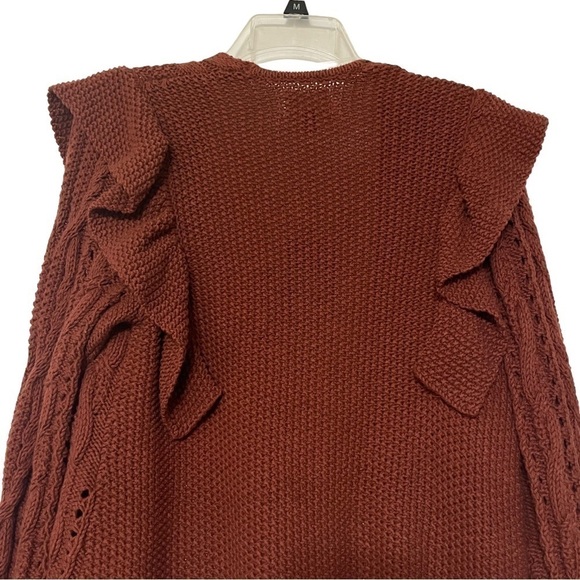 NWT Universal Thread Open Front Chunky
Knit Ruffle Cardigan Sweater Rust Size XS - Picture 7 of 10